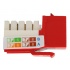Enson Jack de Red Cat6, RJ-45, Rojo  3