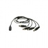 Epcom Cable 5.5/2.1mm Hembra - 4x 4x 5.5/2.1mm Macho, 35cm, Negro  1