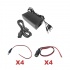 Epcom Kit con Fuente de Poder 12V, 5A con 4 Salidas - Incluye Conectores  1