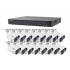Epcom Kit de Vigilancia KEVTX8T16BW de 16 Cámaras CCTV Bullet y 16 Canales, con Grabadora  1