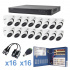 Epcom Kit de Vigilancia KEVTX8T16EW de 16 Cámaras CCTV Domo y 16 Canales, con Grabadora  1