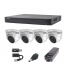 Epcom Kit de Vigilancia Turbo HD KEVTX8T4EW de 4 Cámaras y 4 Canales, con Grabadora DVR  1