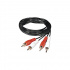 Epcom Cable 2 x RCA Macho - 2 x RCA Macho, 2 Metros, Negro  1