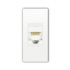 Estevez Placa de Pared N1118.5-BL, RJ-45 CAT5e, 1 Puerto, Blanco  1