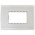 Estevez Placa de Pared N2473-CB, 3 Puertos, Cristal Blanco  2