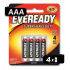 ﻿Eveready Pila Carbon Zinc AAA, 1.5V, 4 Piezas  1