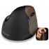 Mouse Evoluent Óptico VerticalMouse 4 Small, RF Inalámbrico, USB, Negro/Marrón  1