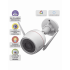 Ezviz Cámara de Seguridad IP Smart WiFi Bullet IR para Interiores/Exteriores CSH3C/3K, Alámbrico/Inalámbrico, 2880 x 1620 Pixeles, Día/Noche