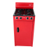 Fraga Parrilla de Gas con Gabinete P225, 4 Quemadores, Rojo