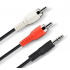 Fussion Acustic Cable 3.5mm Macho - 2x RCA Macho, 1.8 Metros, Negro  1