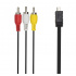 Fussion Acustic Cable 3x RCA - Mini USB Macho, 1.8 Metros, Negro  1