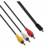 Fussion Acustic Cable 3x RCA - Mini USB Macho, 1.8 Metros, Negro  2