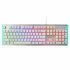 Gamdias Teclado Gamer HERMES M6, Mecánico, Switch Blue, Alámbrico, Blanco (Inglés)  1