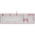 Teclado Gamer Game Factor KBG400, Teclado Mecánico, Switch KRED Blue, Alámbrico, Rosa (Español)