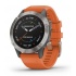 Garmin Smartwatch Fénix 6 Zafiro Titanio, GPS, Bluetooth, iOS/Android, Naranja/Gris - Resistente al Agua