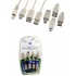 General Electric Cable USB 2.0 Macho, 9 Adaptadores, 4 Metros, Blanco  1