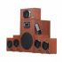 Genius Bocina con Subwoofer SW-HF5.1 4600 II, Alámbrico, 5.1 Canales, 125W RMS, 3.5mm, Negro/Madera  2