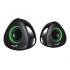 Genius Bocinas Estéreo USB SP-U150X, Alámbrico, 2.0, 4W RMS, Negro/Verde