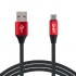 Ghia Cable USB A Macho - Lightning Macho, 1 Metro, Negro/Rojo  1