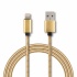 Ghia Cable de Carga USB A Macho - Lightning Macho, 1 Metro, Dorado, para iPhone/iPad  1