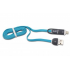 Ghia Cable de Carga 2 en 1 USB Macho - Micro USB/Lightning Macho, 1 Metro, Azul, para iPhone/iPad/Smartphone  1