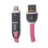 Ghia Cable de Carga 2 en 1 USB Macho - Micro USB/Lightning Macho, 1 Metro, Rosa, para iPhone/iPad/Smartphone  2