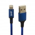 Ghia Cable de Carga USB A Macho - Lightning Macho, 1 Metro, Azul, para iPhone/iPad  1