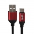 Ghia Cable USB-A Macho - USB-C Macho, 1 Metro, Negro/Rojo  1