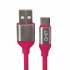 Ghia Cable USB-A Macho - USB-C Macho, 1 Metro, Rosa  1