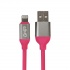 Ghia Cable de Carga USB A Macho - Lightning Macho, 1 Metro, Rosa, para iPhone/iPad  1
