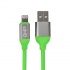 Ghia Cable de Carga USB A Macho - Lightning Macho, 1 Metro, Verde, para iPhone/iPad  1