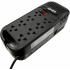 GHIA Regulador de Voltaje GVR-013, 600W, 1300VA, 8 contactos, Uso domestico, Negro  1