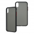 Ghia Funda con Mica AC-8935 para iPhone XR, Negro/Semitransparente  1