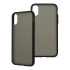 Ghia Funda con Mica AC-9038 para iPhone XS Max, Negro/Semitransparente  1