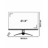 Monitor Ghia MG2223 LED 21.4", 1920x1080 Full HD, 75Hz, HDMI, Negro   9