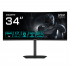 Monitor Gamer Curvo Gigabyte GS34WQCA LCD 34", 3440x1440 Ultra Wide Quad HD, FreeSync, 120Hz, HDMI/DisplayPort, Negro