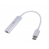 Gigatech Adaptador USB C Macho - Auxiliar 3.5mm Hembra, Blanco  1