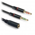 Gigatech Adaptador de Audio 2x 3.5mm Hembra - 3.5mm Macho, Negro/Rojo  3