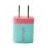 Ginga POP Cubo Cargador de Pared, 1A, USB 2.0, Rosa/Aqua  1