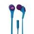 Ginga POP Audífonos Manos Libres Chícharo, Alámbrico, 3.5mm, Azul/Morado