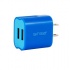 Ginga Cargador Cubo Spring de 2 Puertos USB 2.0, Azul-Azul Cielo  1
