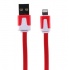 Ginga Cable Cargador para iPhone 5, USB A Macho - Lightning Macho, Rojo  1