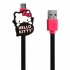 Ginga Cable USB Hello Kitty Micro USB A Macho - USB A Macho, 1 Metro, Negro/Rosa  1