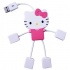 Ginga Hub USB 2.0 de Hello Kitty, 4 Puertos, Rosa/Blanco