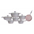 Harraz Cookware Batería de Cocina HZ13002P, Cerámico, Antiadherente, 13 Piezas  1