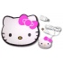 Kit de Teclado y Mouse Kit Hello Kitty Mouse Óptico + Mousepad KT4098, Rosa/Blanco  1