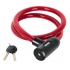 Hermex Candado de Cable con Llave, 1.20 Metros, Rojo