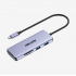 Hiksemi Hub USB-C Macho, 1x HDMI, 4x USB-A, 1x USB-C, 1x SD/Micro-SD, Plata  1