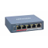 Switch Hikvision Fast Ethernet DS-3E1105P-EI, 4 Puertos PoE+ 10/100 + 1 Puerto 10/100Mbps Uplink, 16Gbit/s, 2.000 Entradas -  No Administrable  1