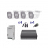 Hikvision Kit de Vigilancia ColorVu de 4 Cámaras CCTV Bullet y 4 Canales, con Grabadora  1